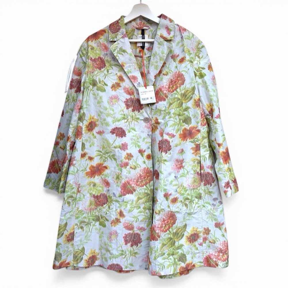 Santoni Marco Zanini Runway Coat Floral A Line IT44 NWT Spring 2018 Rare - Picture 1 of 12